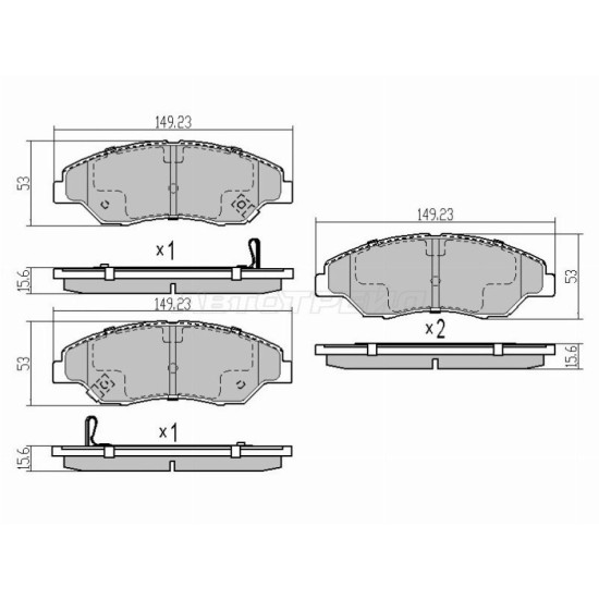Колодки тормозные перед KIA SORTAGE 93-05 SAT
