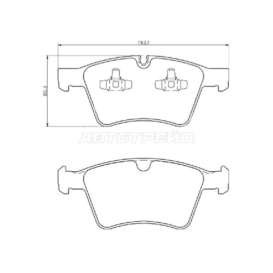 Колодки тормозные передн MERCEDES GL X164/ML W164 BREMBO