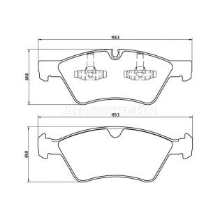 Колодки тормозные передн MERCEDES W211/S211/W463/W164/166 BREMBO