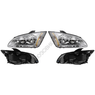 Фары Форд Фокус Ford Focus 2 (2005-2008) комплект 2 штуки левая и правая SAT высокое качество