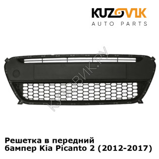 Решетка в передний бампер Kia Picanto 2 (2012-2017) KUZOVIK