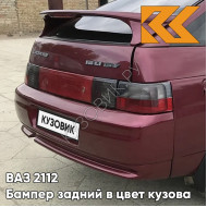 Бампер задний в цвет кузова ВАЗ 2112 105 - Франкония - Красный