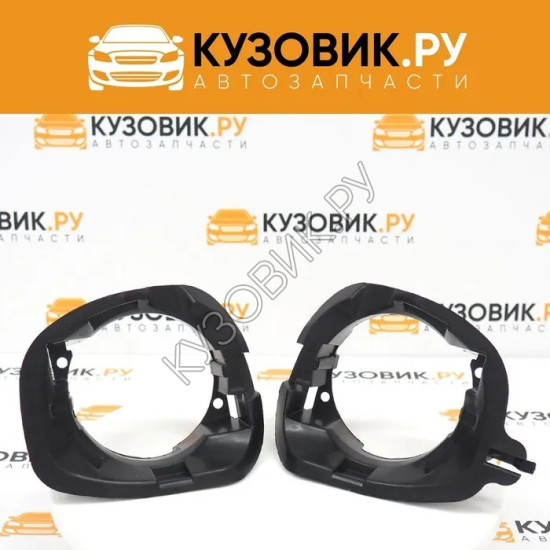 Рамки противотуманных фар Renault Duster (2010-2016) Sandero (2009-2014) KUZOVIK Рамки противотуманных фар Renault Duster (2010-2016) Sandero (2009-2014) KUZOVIK